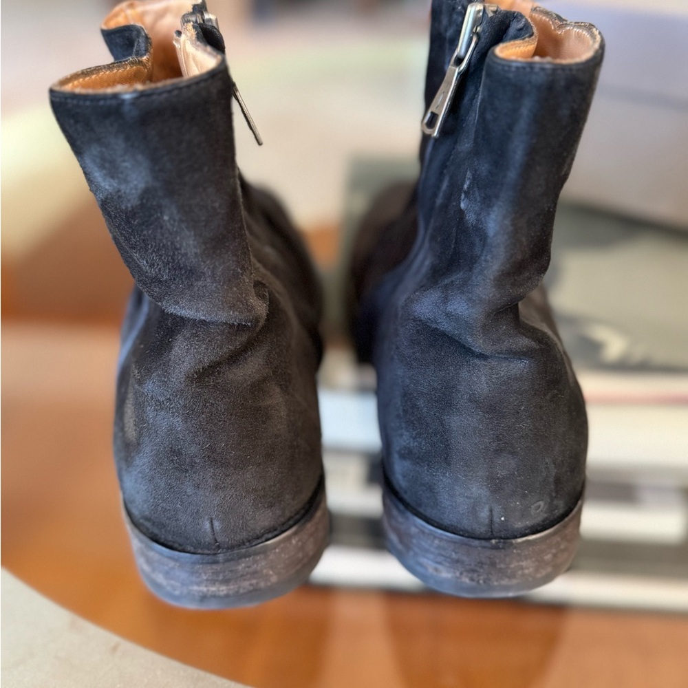 John Varvatos Morrison Sharpei Men's Black Suede Ankle Boots Size 11 - Picture 4 of 14